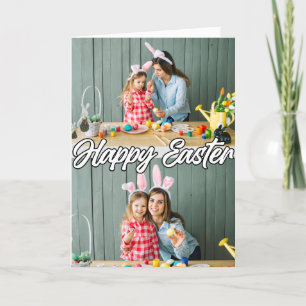 Adorable Family Custom 2-photo Easter Holiday Card