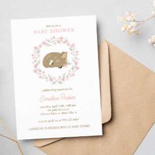 Adorable Fawn Baby Shower Invitation