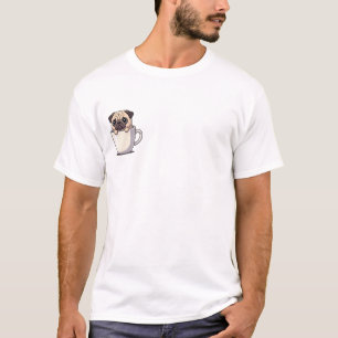 Adorable Fawn Pug Puppy Tucked Inside T-Shirt