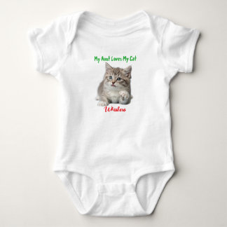 Adorable Feline Fan: Personalised Cat Photo Baby Bodysuit