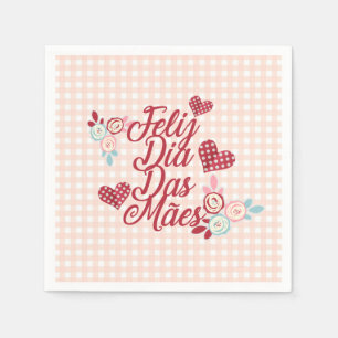 Adorable Feliz Dia Das Mães   Napkin