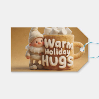 Adorable Felt Gnome with Marshmallow Mug  Gift Tags