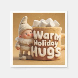 Adorable Felt Gnome with Marshmallow Mug  Napkin
