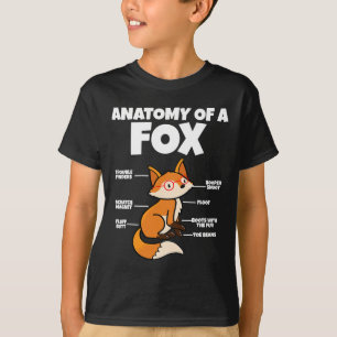 Adorable Fennec Fox I Fox Lover I Anatomy Of A Fox T-Shirt