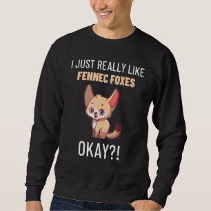 Adorable Fennec Fox with noticeable ears Small Fen Sweatshirt