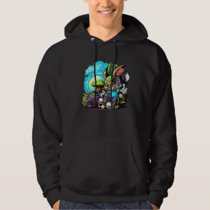 Adorable Festive Easter Kids Cute Easter Bunny Gra Hoodie