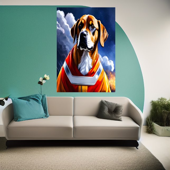 Adorable firefighter dog | AI Art  Poster (Creator Uploaded)