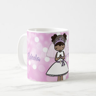 Adorable First Holy Communion Girl name mug