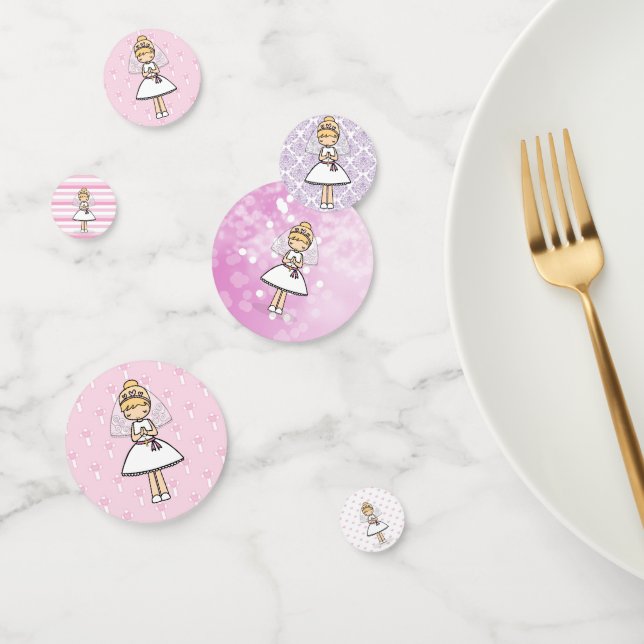 Adorable First Holy Communion little girl Confetti (Group)