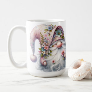 Adorable Floral Gnome  Coffee Mug