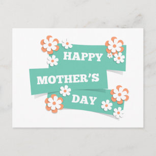 Adorable Floral Happy Mother's Day   Postcard