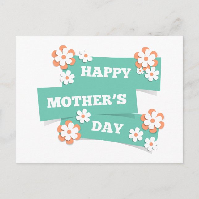 Adorable Floral Happy Mother's Day | Postcard (Front)