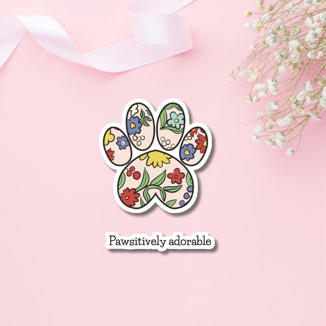 adorable floral paw print (Creator Uploaded)