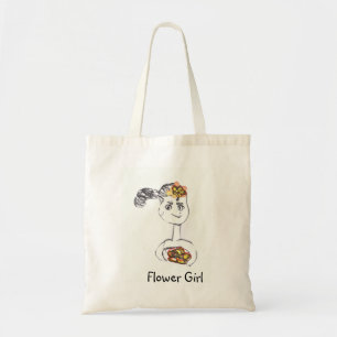 Adorable Flower Girl Tote Bag