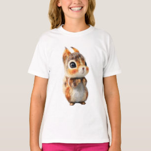 Adorable Fluffy Baby Squirrel Kids T-Shirt