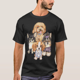 Adorable Fluffy Cute Puppies -Tiny Doggy Babies T-Shirt