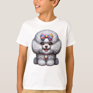 Adorable Fluffy Dog Illustration T-Shirt