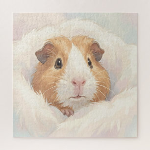 Adorable Fluffy Guinea Pig Portrait Jigsaw Puzzle