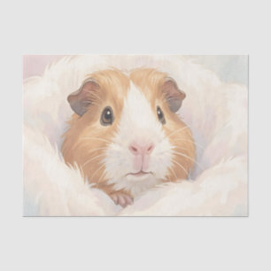 Adorable Fluffy Guinea Pig Portrait Tissue Paper