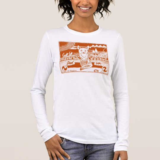 Adorable Fox Art Design Block Print T-shirt