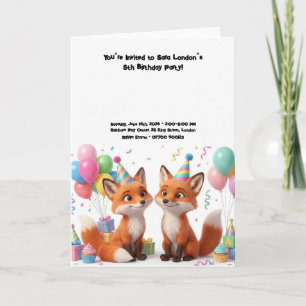 Adorable Fox Birthday Card