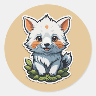 Adorable Fox Cub Sticker - Cute Wild Animal Art