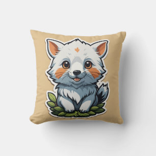 Adorable Fox Cub Sticker - Cute Wild Animal Art Cushion