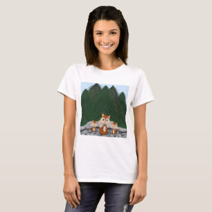 Adorable Fox Family T-Shirt