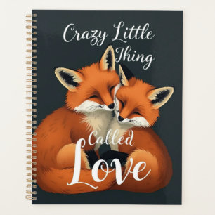 Adorable Fox Love Couple Illustration Planner