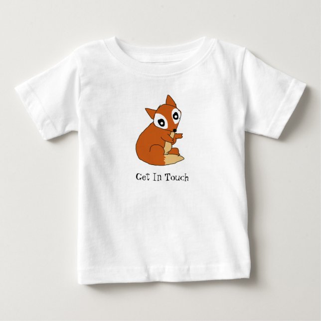 Adorable Fox Printed T-Shirt for Kids (Front)