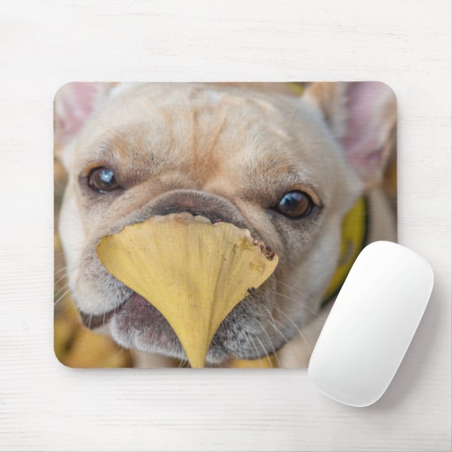 Adorable French Bulldog Mouse Mat (With Mouse)