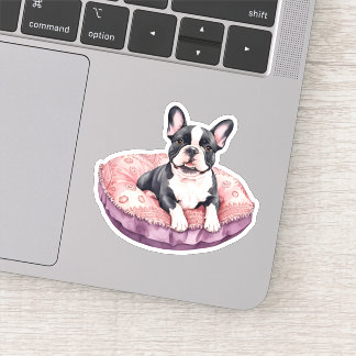 Adorable French Bulldog on a Cushion