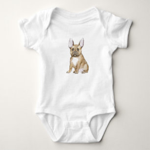 Adorable french bulldog puppy baby bodysuit