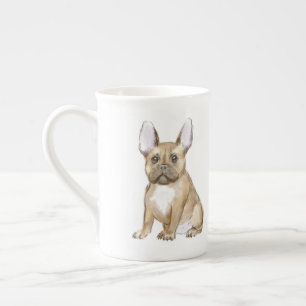 Adorable french bulldog puppy bone china mug
