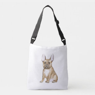 Adorable french bulldog puppy crossbody bag