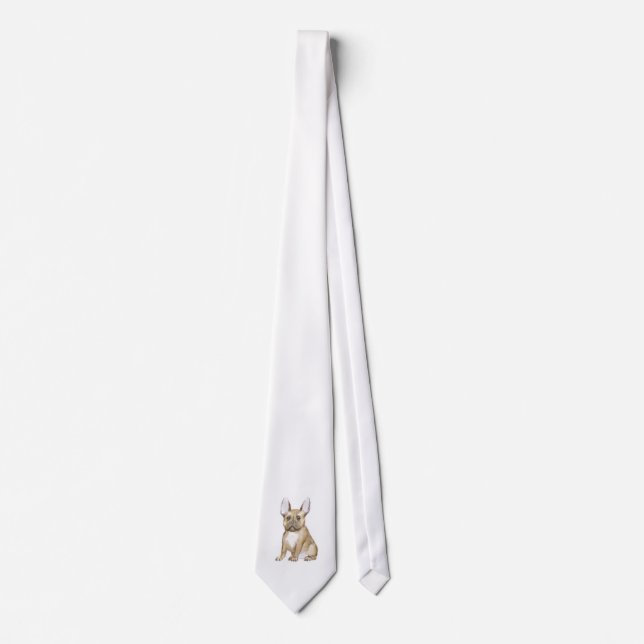 Adorable french bulldog puppy Neck Tie (Front)