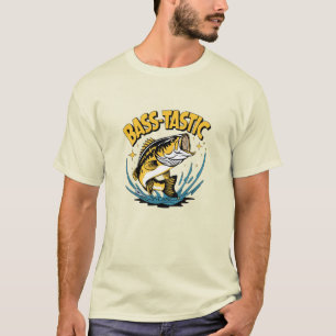 Adorable Freshwater Humour: Bass Fish Art T-Shirt