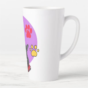 Adorable frienchie puppy with hearts latte mug