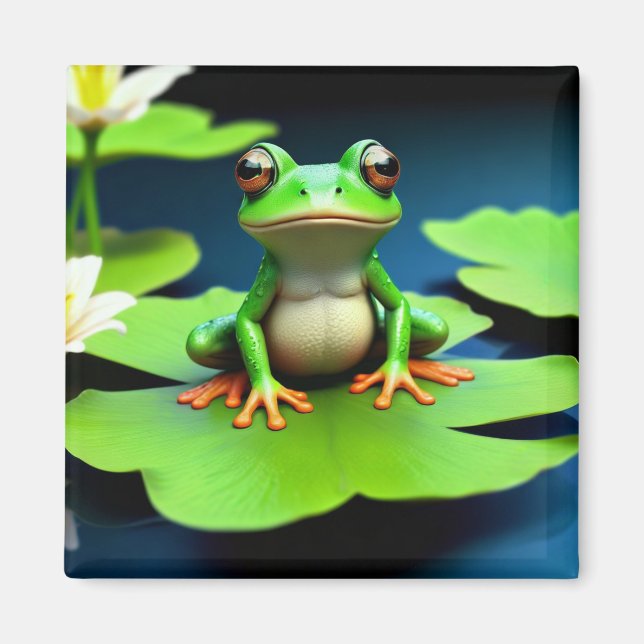 Adorable Frog Birthday Magnet (Front)