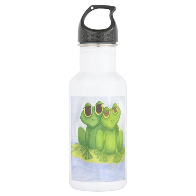 Adorable Frog Lovers 532 Ml Water Bottle (Front)