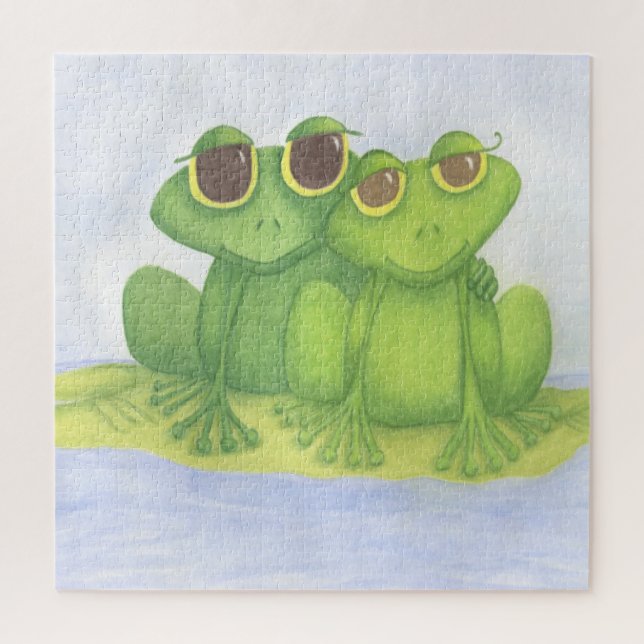 Adorable Frog Lovers Jigsaw Puzzle (Vertical)