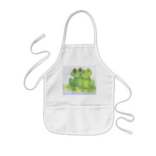 Adorable Frog Lovers Kids Apron