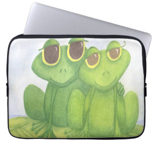Adorable Frog Lovers Laptop Sleeve
