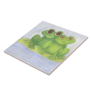 Adorable Frog Lovers Tile