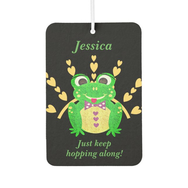 Adorable Frog | Personalised Air Freshener (Front)