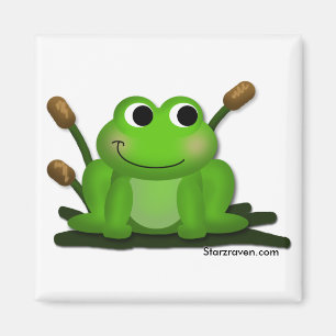 Adorable Froggy Square Magnet