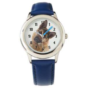 Adorable funny german shepherd portrait watch