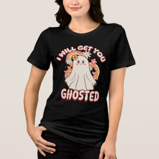 Adorable Funny Ghost – Cute Valentine Ghost Tri-Blend Shirt