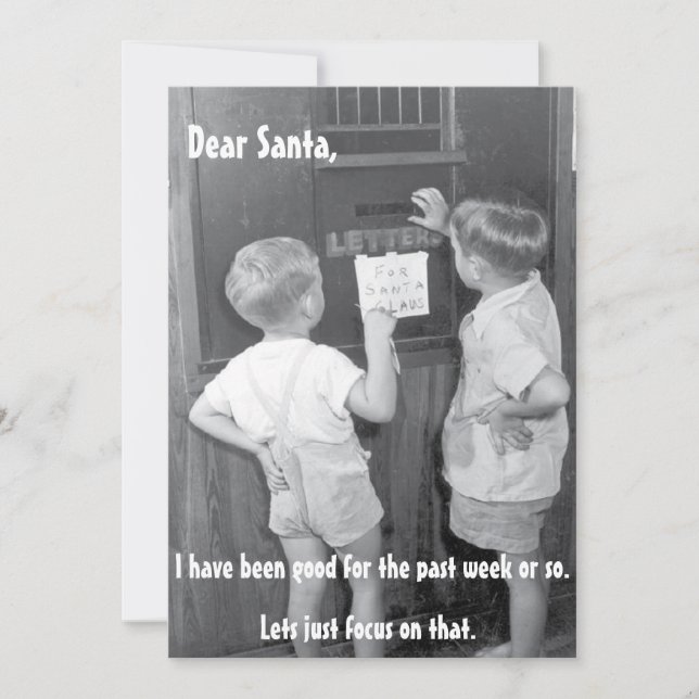 Adorable funny vintage Christmas greeting Holiday Card (Front)