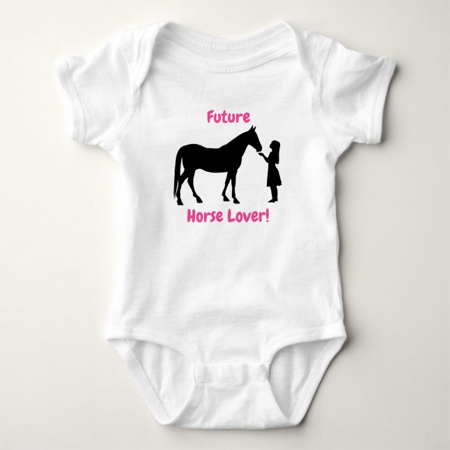Adorable Future Horse Lover Baby Bodysuit (Front)